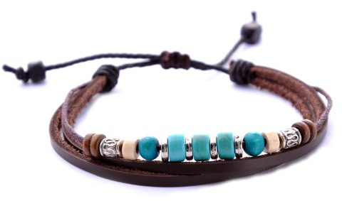 Morella Bracelet en cuir pour femme Plusieurs modèles disponibles - taille unique - Turquoise