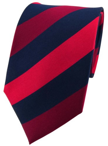 TigerTie Designer Seidenkrawatte in gestreift - Clubstreifen - 8 cm Krawattenbreite