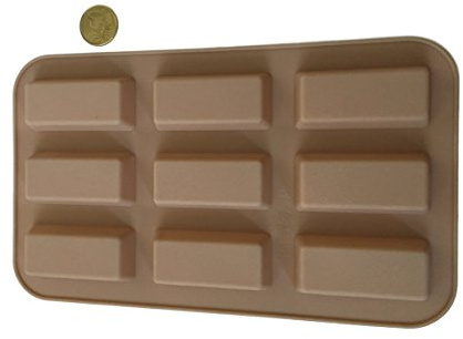 9 Riegel Stangen Rechtecke Lange Pralinen Silikonform Backform Schokoladenform Eiswürfelform Pralinenform Bonbons Schoko Riegel selber machen Zuckerlform Cupcake Keks Kuchen Basteln Backen Verzieren Formen von ROYAL HOUSEWARE