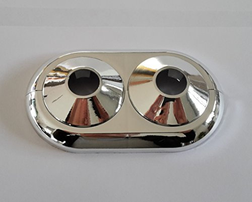 5 Stück: Heizungsrosetten, Heizungsmanschetten, Heizrohrmanschetten, Heizrohrrosetten, Doppelrosetten-verchromt 8 Größen wählbar: 12-28 mm (22 mm)