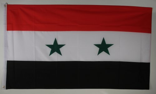 Buddel-Bini Flagge Fahne ca. 90x150 cm : Syrien Nationalflagge Nationalfahne