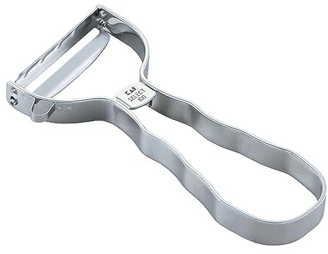KAI Pelapatate universale - Pelapatate a T in acciaio inossidabile con lama da 5 cm / manico da 9 cm - Pelapatate per verdure frutta pelapatate per asparagi