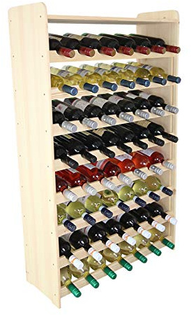 Wooden Wine Rack, Wine Bottle Rack for 56 Bottles 3-56 RW by Len Mar.de