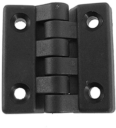 sourcing map a11120200ux0434 Bisagras de acción simple para puerta de plástico, 65 x 65 mm, 2 piezas, negro
