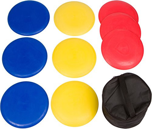 Trademark Innovations Discglf-9pc-ryb 9-teiliges Discgolf-Set mit Tragetasche, Mehrfarbig, 9 Count