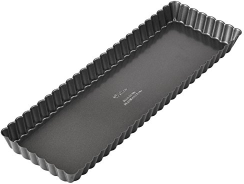 Wilton Extra Long Non-Stick Tart and Quiche Pan, the Fluted Edges on Your Tarts and Quiches will Add a Touch of Flair, 14 x 4.5-Inch