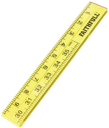 Faithfull RULEFOLD 1m Folding Rule ABS Plastic - Yellow