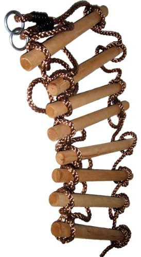 Strickleiter mit Hartholzsprossen – Robuste Kletterhilfe für Spieltürme und Schaukelgerüste, 2,90 m lang, witterungsbeständig