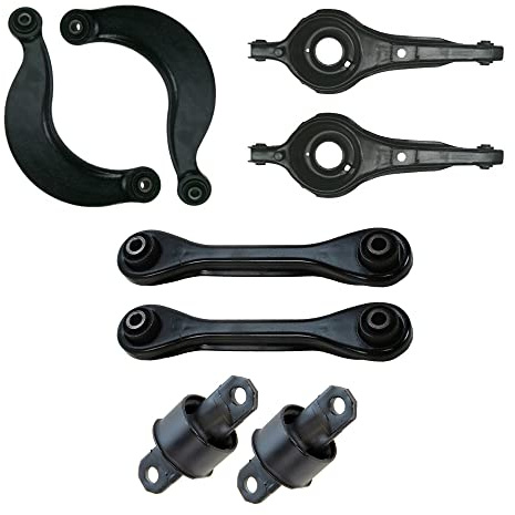 BESTPRICE 2x Querlenker hinten oben, 2x Querlenker hinten unten, 2x Querlenker hinten unten vorne, 2x Lagerung Achsschenkel hinten vorne Kompatibel mit FORD FOCUS Mk1, FOCUS Mk2