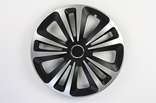 ZentimeX Z744992 Radkappen Radzierblenden universal 16 Zoll Silver Black