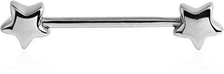 eeddoo Brustwarzen-Piercing Sterne Silber Edelstahl