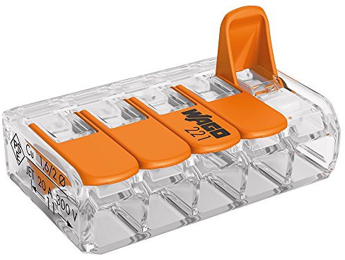 Set di 10 terminali WAGO serie 221 5 contatti a leva 0,2-4 mm2