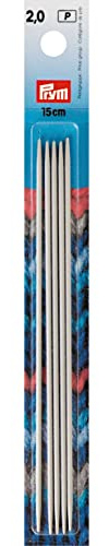 Prym Strumpfstricknadeln ALU 15 cm 2,00 mm grau
