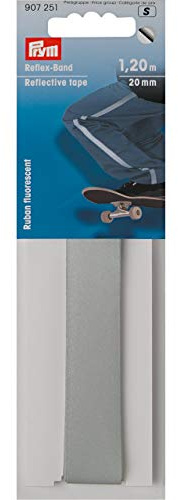 Prym 907251 Reflex-Band 20 mm selbstklebend, Silberfarbig