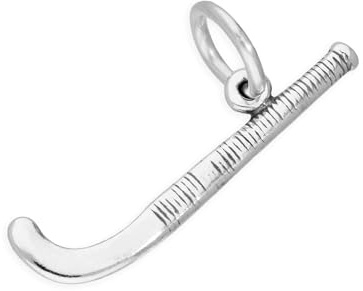 TheCharmWorks Sterling Silber Hockeyschläger Charm | Hockey Stick Feldhockey