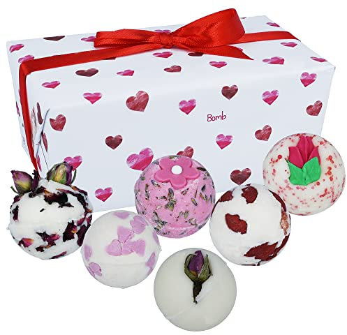 Bomb Cosmetics Little Box of Love Ballotin Bath Melt Wrapped Gift Pack, Contains, 6 x 30g