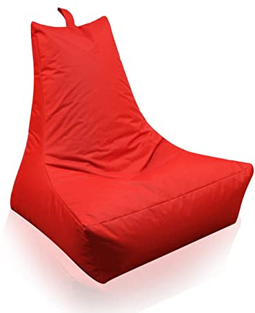 Mesana XXL Lounge-Sessel, ca. 100x90x80 cm, Sitzsack für Outdoor & Indoor, wasserabweisend, Farbe rot