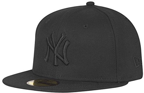 New Era Erwachsene Baseball Mütze MLB Basic NY Yankees 59 Fifty Fitted, schwarz(Schwarz), 7 3/8 (58.7 cm)
