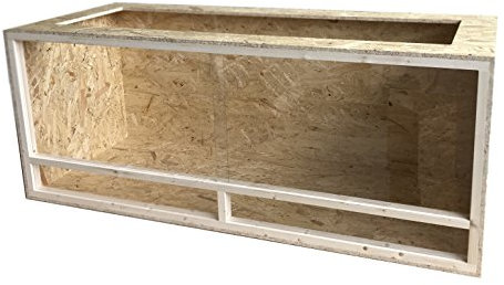 Elmato 12025 Holzterrarium Terrarium Schildkröten Reptilien, komplett montiert, 150x60x60cm