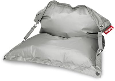 Fatboy Buggle-up Sitzsack - 185 x 137cm - Hellgrau | Anpassbarer Einzel, & Doppel-Relaxsessel, Leicht zu Reinigen, Sitzsack Erwachsene Drinnen & Draußen, Polyester Lesesessel