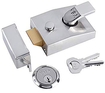 Yale P-89-SC-SC-60 - Deadlocking Nightlatch - 40mm - Chrome Finish - High Security with automatic deadlock