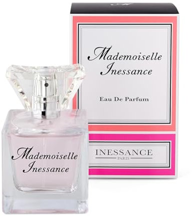 Inessance Paris - Eau de Parfum pour Femme Mademoiselle Inessance - Parfum aux Notes Fleuries et Fruités - Flacon Chic et Moderne - Fabriqué et Conditionné en France - 50ml