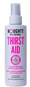 Noughty 97% Natural Thirst Aid Conditioning and Detangling Spray Sulphate Free Vegan Haircare, Leave In De-Tangler Treatment for Dry & Damaged Hair 200ml