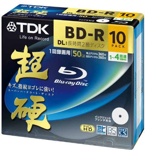 TDK Blu-ray Disc 10 Pack - 50 GB 4X Speed BD-R DL - Printable discs (japan import)