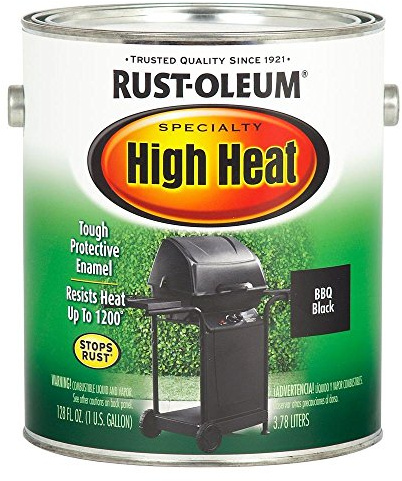 1 gal Rust-Oleum 233967 Bar-B-Que Black Specialty High Heat Brush Paint, Flat