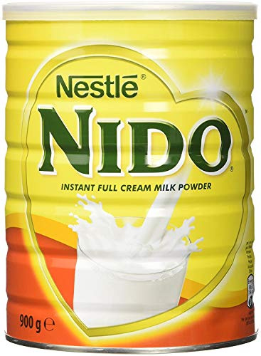Nestlè Nido Latte in polvere intero – Crema istantanea per caffè e tè con aggiunta di vitamine e minerali e senza coloranti né conservanti aggiunti - 900g a Barattolo – Confezione da 6 pezzi