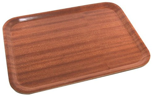Genware NEV-DT4634 bricka, mörk mahogny, 460 x 340 mm