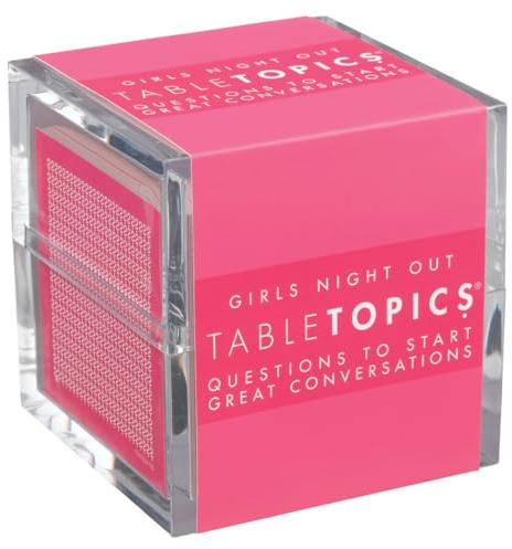 TableTopics Girls Night Out Question Card Game - 135 Spicy Conversation Starter Cards, Girls Night Game for Adult Friends, Bachelorette Parties