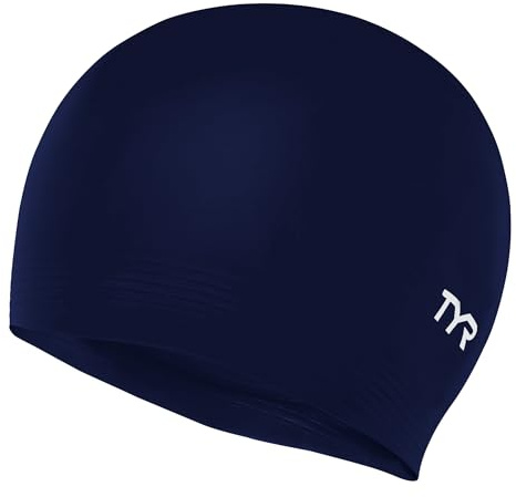 TYR Latex-Badekappe für Erwachsene, stromlinienförmiges Schwimmen und Haarschutz Schwimmhaube
