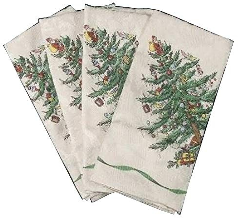 Spode Stoffservietten, Weihnachtsbaum, Grün, 4 Stück, 50,8 cm, feines Porzellan