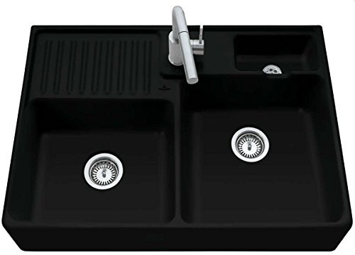 Villeroy & Boch Spülstein Doppelbecken Ebony - 6323 91 S5 Keramikspüle