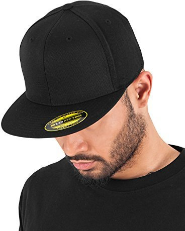 Flexfit Erwachsene Mütze Premium 210 Fitted, schwarz (Black), L/XL