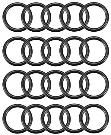 sourcing map Packung mit 20 Nitrilkgummi O-Ringe 20mm AD 15mm ID 2,5mm Breit Dichtung