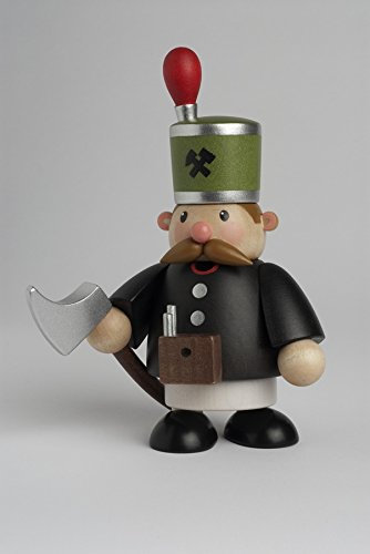 Rudolphs Schatzkiste Räuchermann Bergmann mit Steigerstock Mini BxTxH= 8x8x12cm NEU Rauchen Rauchfigur Rauchmann Räucherfigur Räucherkerze Smoker Kerze Figur Mann Holz Seiffen Erzgebirge Holz Schnee