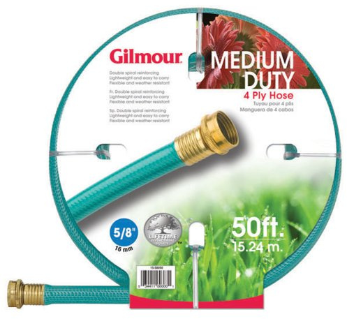 Gilmour 15-58050 15 Series 4-Ply 5/8-Inch-by-50-Foot Reinforced Vinyl Hose, Green