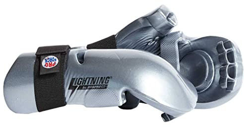 Proforce Lightning Punches Karate Sparring Gloves - Silver - Child Large