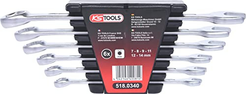 KS Tools 518.0340 Bremssystem-Entlüfterschlüssel-Satz, 6-tlg.