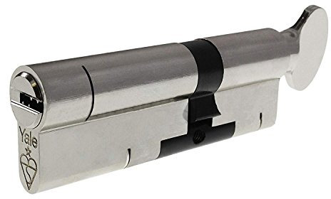 50/50T Nickel YALE Superior Thumbturn Euro Cylinder with 3 Keys / Anti Snap / Bump / Pick / Drill / Pull High Security uPVC Composite Door Barrel Profile Twist Thumb Turn Lock