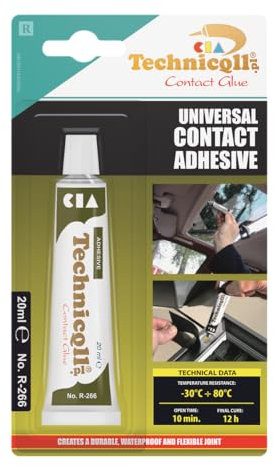 20ml CONTACT ADHESIVE GLUE FOR LEATHER RUBBER CORK PLASTIC METAL FELT LEATHERETTE WATER RESISTANT new