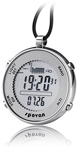 jusheng Spovan barómetro SPV600 pesca Digital resistente al agua unisex reloj de bolsillo Ideal para escalada correr pesca competencia y otros deportes
