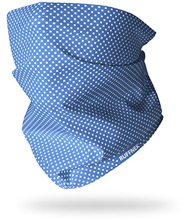 Ruffnek BLUE POLKADOT - Multifunctional Headwear Neck warmer/Snood tube - ONE SIZE for Men, Women & Children