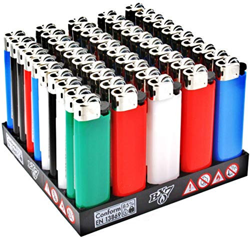 BIC BX7 Feuerzeuge F23 (50 Stück) Reibrad Verkaufsdisplay, Modern