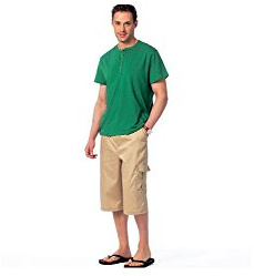 McCall Pattern Company M6973 Men's Tank Tops, T-Shirts and Shorts, Size XM SML-MED-LRG