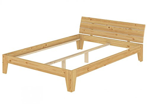 Erst-Holz®Doppelbett Bettgestell Massivholz Futonbett Überlänge 160x220 ohne Rollrost 60.62-16-220 oR