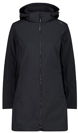 CMP - Parka da Donna con Cappuccio e Zip, Nero, XXS