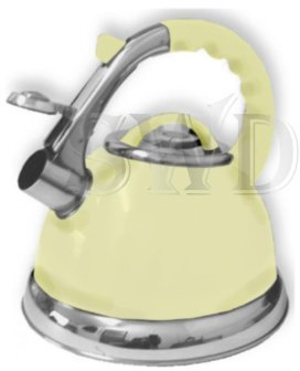 3.5L Steel Matt Cream Whistling Kettle for Boat Hob Gas Electric